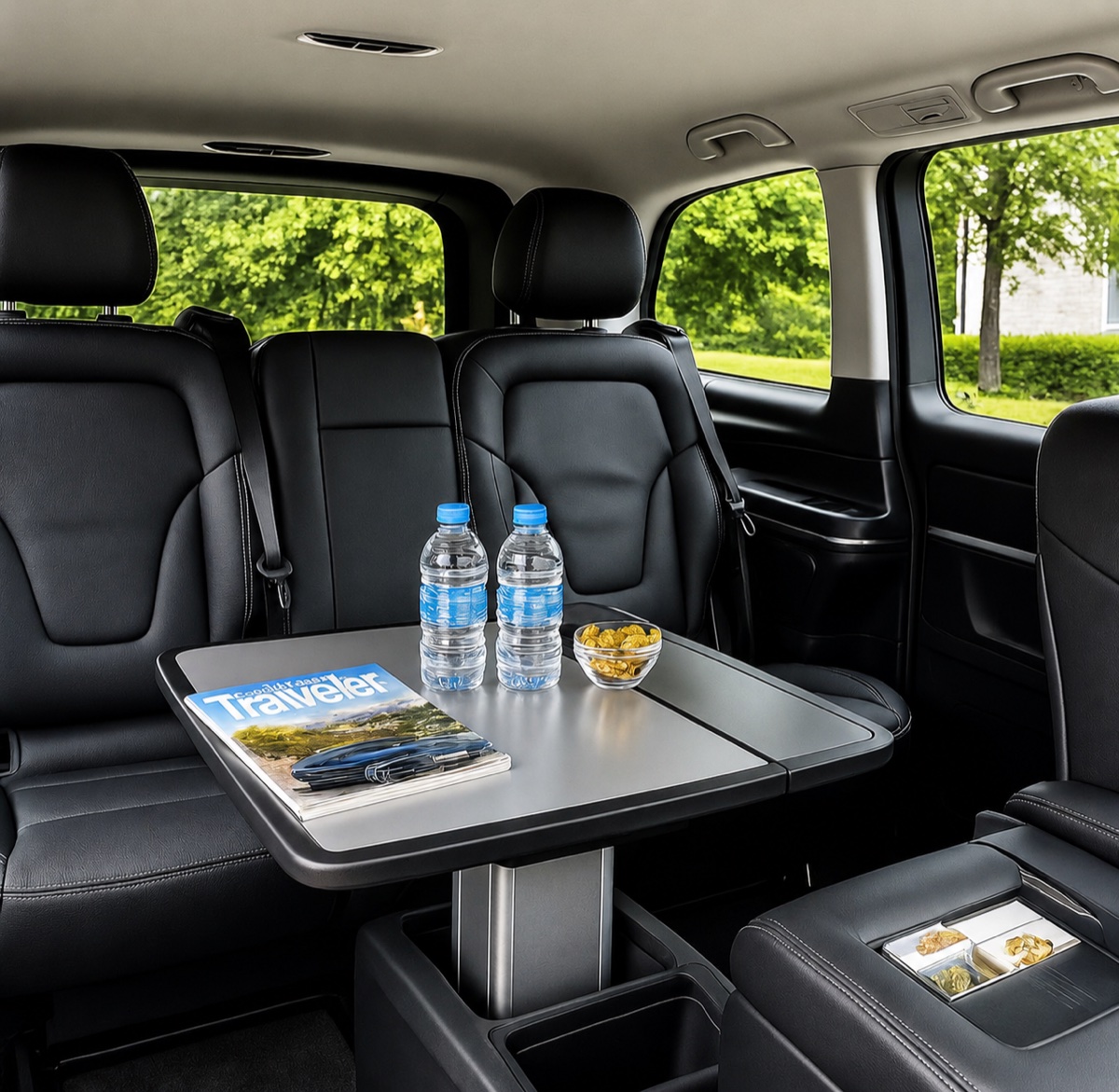 Mise à disposition chauffeur privé - intérieur véhicule premium